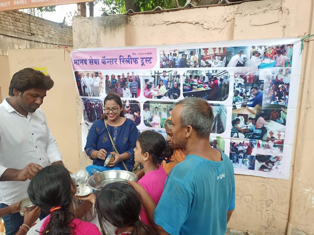 Pudding distribution on Ambedkar Jayanti